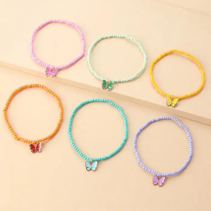 Bracelets papillons empilables perles colorées et breloques métalliques pour femmes style moderne fantaisie quotidienne fantaisie fantaisie fantaisie fantaisie fantaisie fantaisie fantaisie fantaisie fantaisie fantaisie fantaisie fantaisie fantaisie fantaisie fantaisie fantaisie fantaisie fantaisie