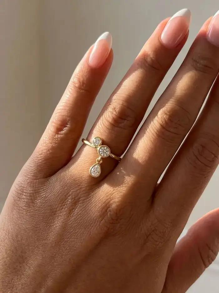 PAOVA – bague ronde en argent Sterling 925 pour femmes