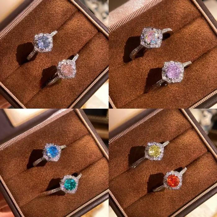 Bague ouverte en argent pur 925 avec rose du millénaire