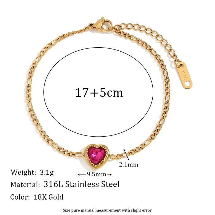 La.Muses Figaro chaîne amour Bracelet en acier inoxydable mode femme étanche quotidien bijoux access
