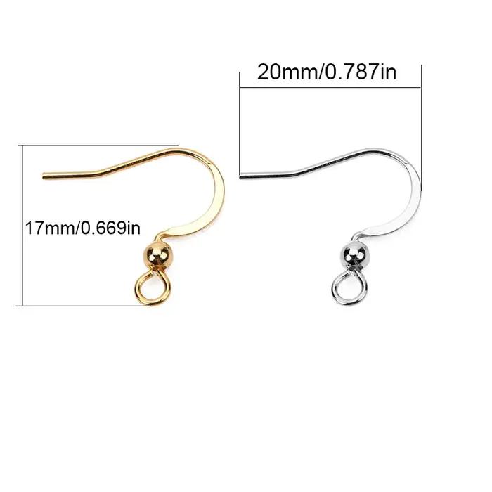 Crochets de boucles d'oreilles hypoallergéniques en acier inoxydable