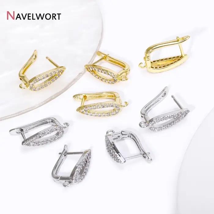 Crochets de boucle d'oreille en laiton plaqué or 18 carats