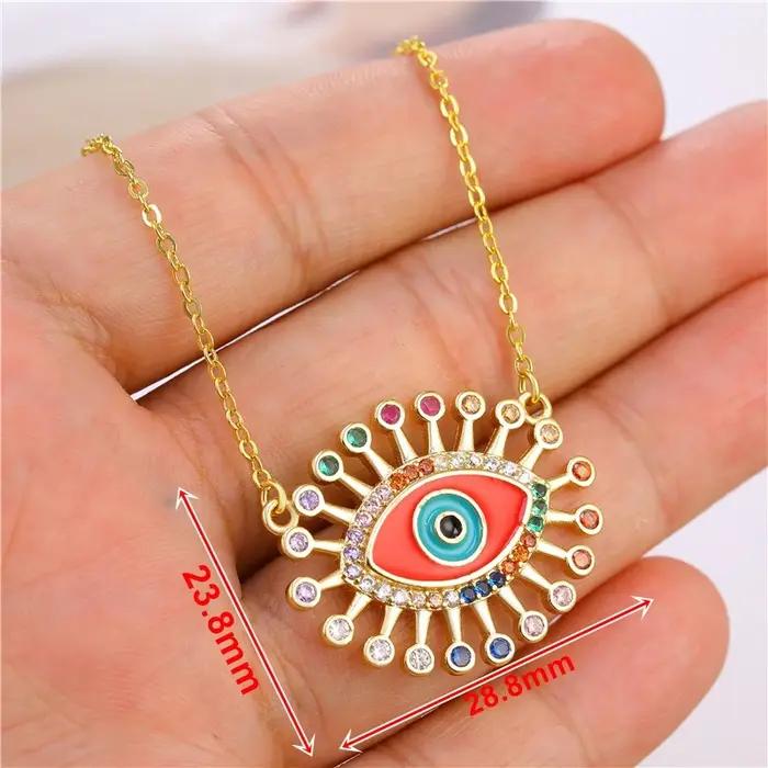 Collier avec pendentif mauvais œil grec pour femmes style moderne protection et élégance pour anniversaires et occasions spéciales