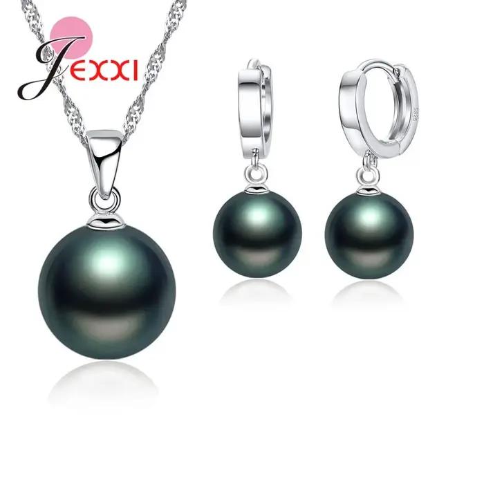 Boucles d'Oreilles Pendantes Élégantes en Argent Sterling 925 Serties de Zirconium Blanc pour Occasions Spéciales pour Femme