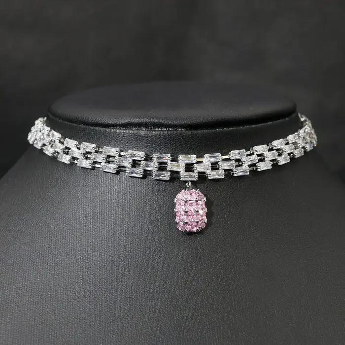 Collier de mariée en Zircon pour femmes, noël, mariage