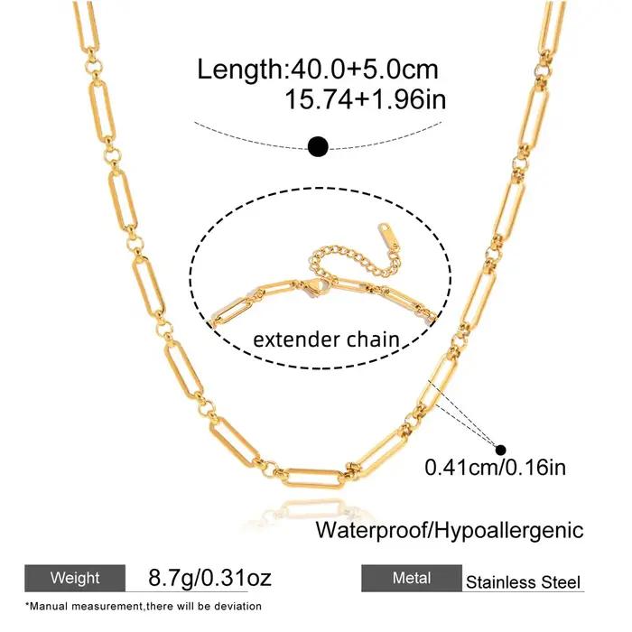 Collier Yori en acier inoxydable blanc avec zircon cubique géométrique