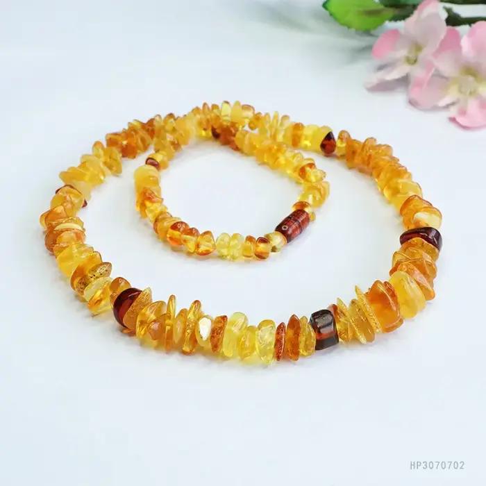 Collier Duobao en ambre naturel baltique