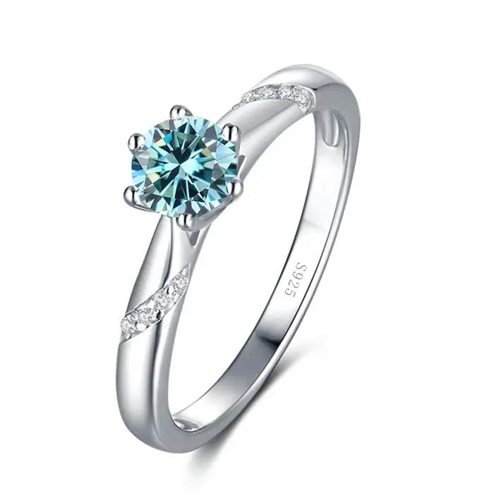 Gica Gema-Bagues en diamant Moissanite pour femme