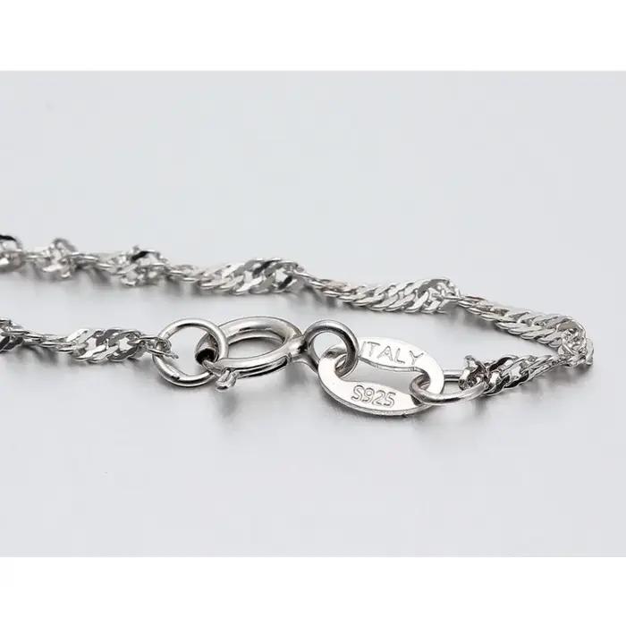 Kolye-Collier en argent regardé 925 pour femme