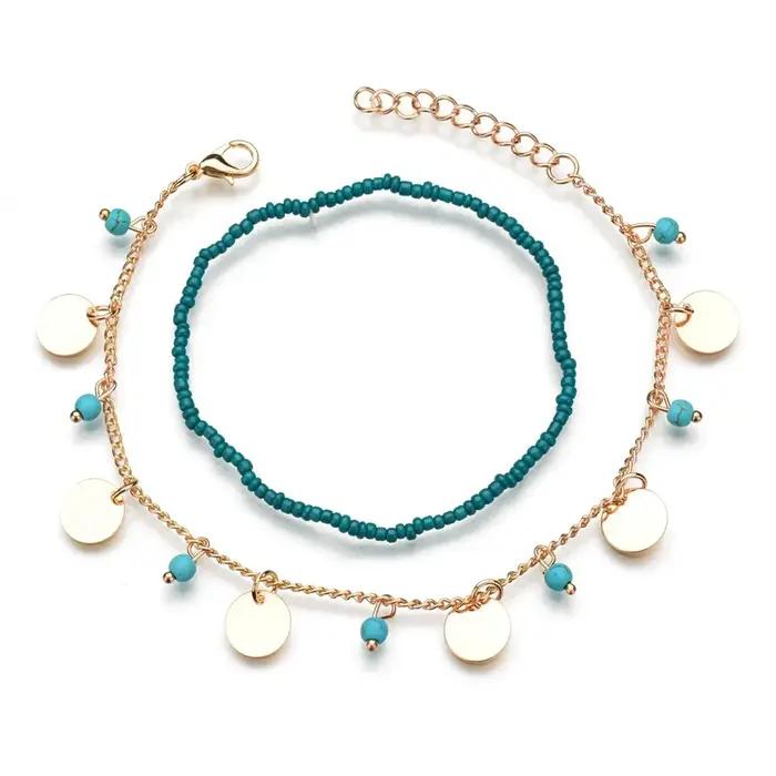 Bracelets de cheville en argent pour femmes