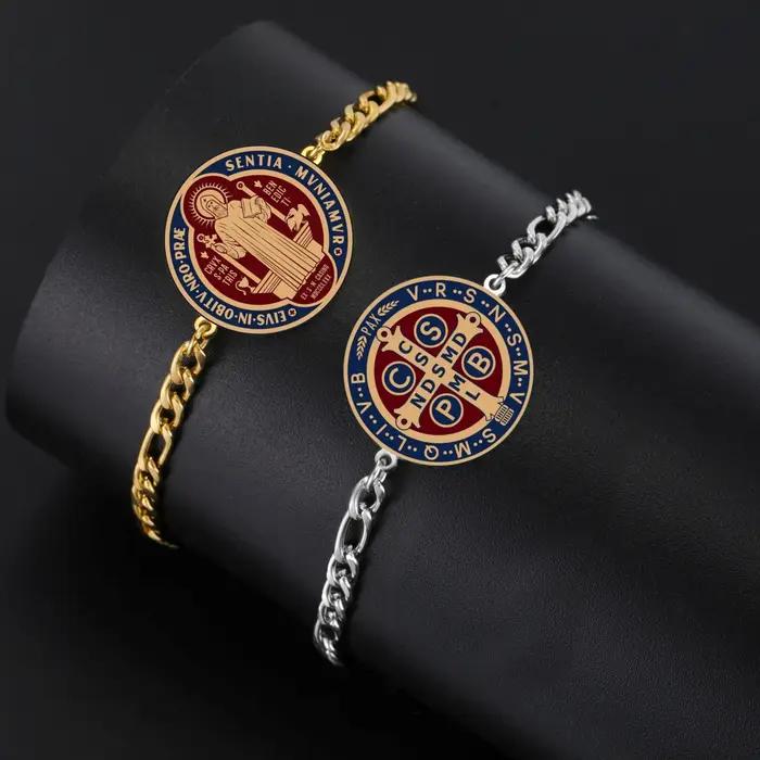 Bracelet Vassago Saint Benoît de Nursia en acier inoxydable ST. MVNIAMVR