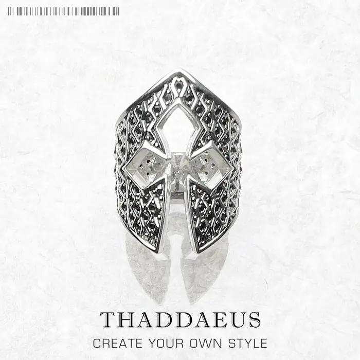Bague de casque de chevalier, bijoux fins de Style européen flambant neuf pour femmes et hommes, cad