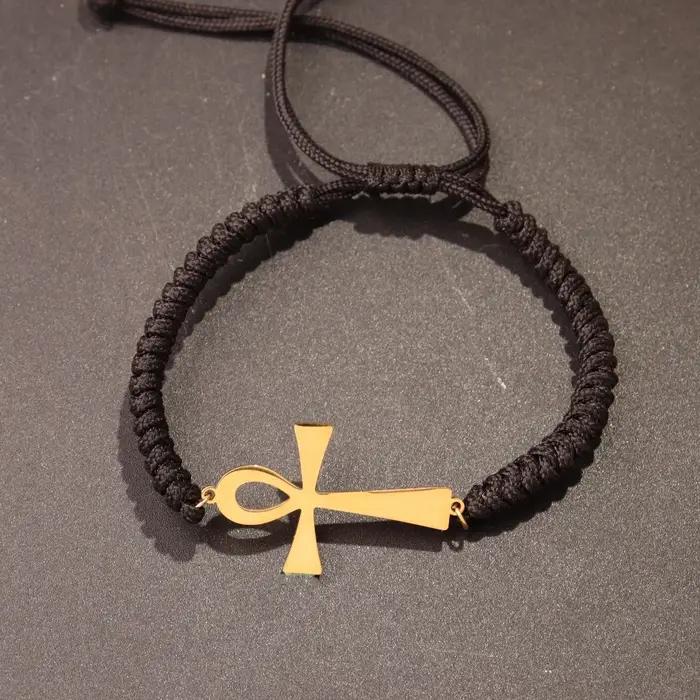 Bracelet croix égyptien Ankh pour femmes et hommes
