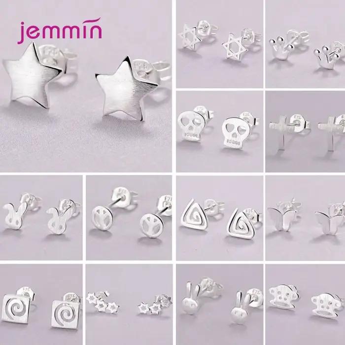 Différents modèles de boucles d'oreilles en argent 925 véritable