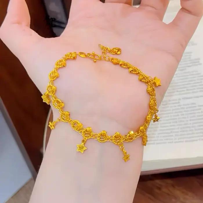 Bracelet Charme Étoile Attrape-rêves Corail Cuivre Délicat Pour Femmes Occasions Spéciales Cadeau Anniversaire Polyvalent Mode