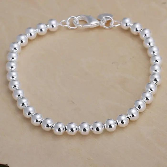 Bracelets à breloques en argent regardé 925 pour femmes, bijoux fantaisie, perles de mariage JOLady,