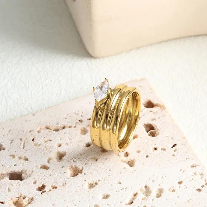JOVO LOVE – bague en zircone cubique pour femmes