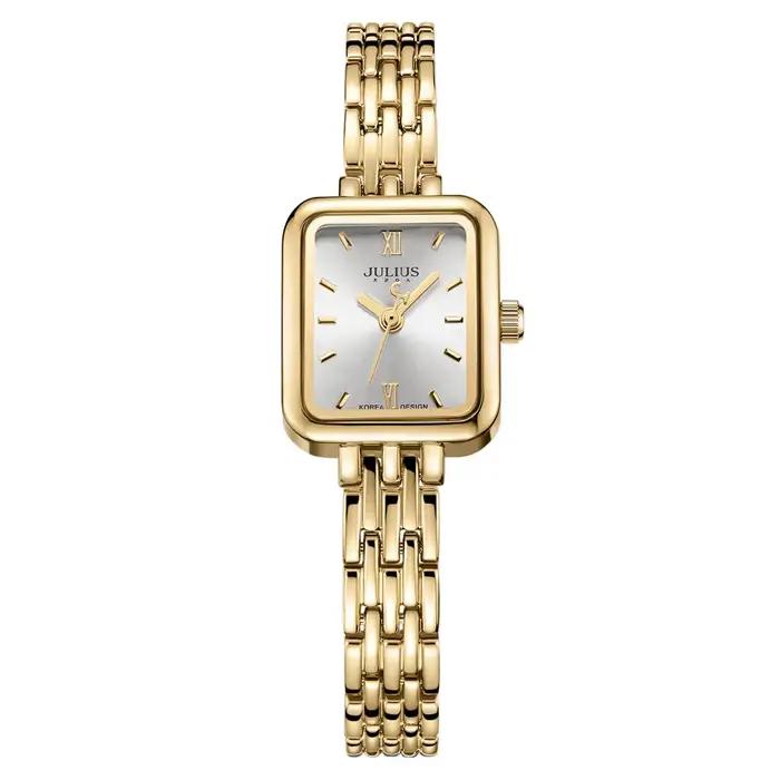 Montre Julius pour femme Bracelet en acier inoxydable pour femme Cadeau de luxe Montre Touristes-couche Cadran Mode Montre JA-771
