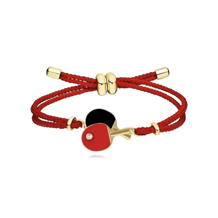 Bracelet Souvenir de Tennis de Table pour Femme, Bijou Polyvalent au Design Unique et Personnalisé,
