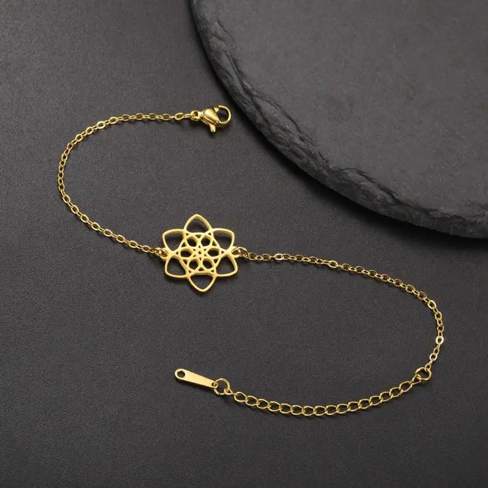 LIKGREAT Bracelet fleur de vie Bracelets Vintage pour femmes hommes breloques de mode géométrie sacrée bijoux cadeaux
