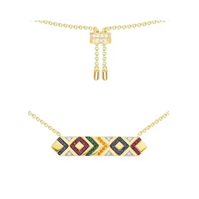 Collier et bracelet ajustables ethniques style tribal exotique coloré rétro avec zirconium et diopside chromé pour femmes occassions spéciales