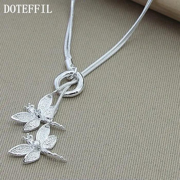 DOTEFFIL – collier avec pendentif libellule en argent Sterling 925 pour femmes