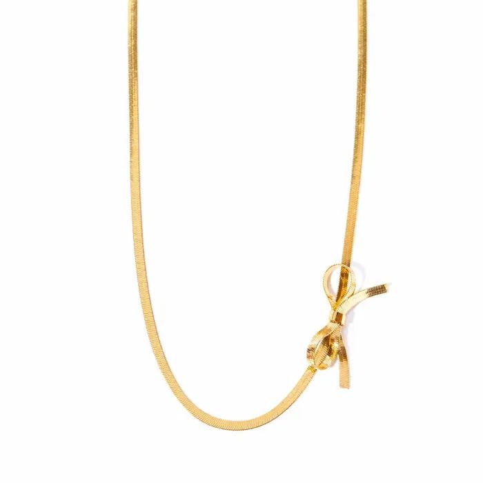 Collier ras du cou minimaliste avec nœud pour femmes