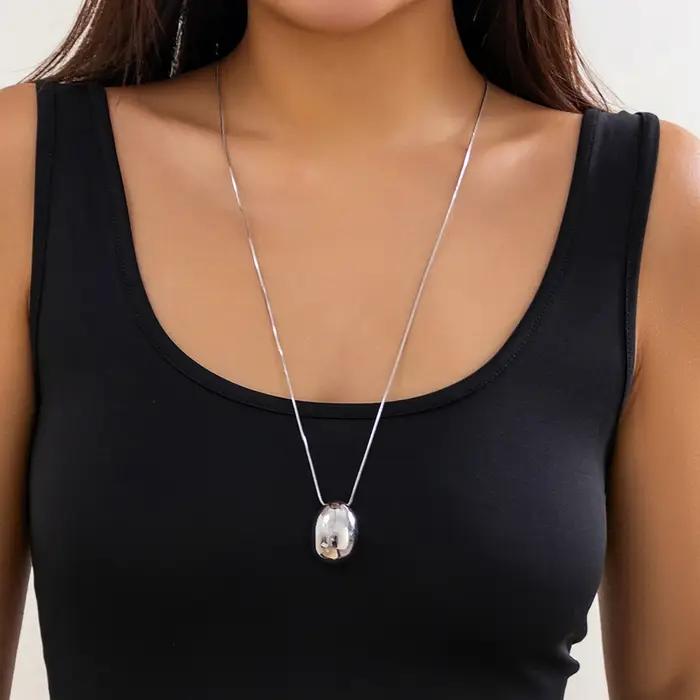 Salmonds-Collier pendentif naren métal doré pour femme
