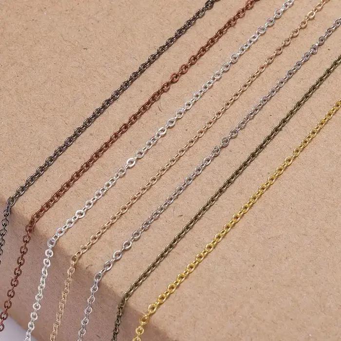 Chaîne de collier plaquée or/bronze pour la fabrication de bijoux, matériaux de chaînes de collier, fournitures faites à la main pour créations uniques et durables