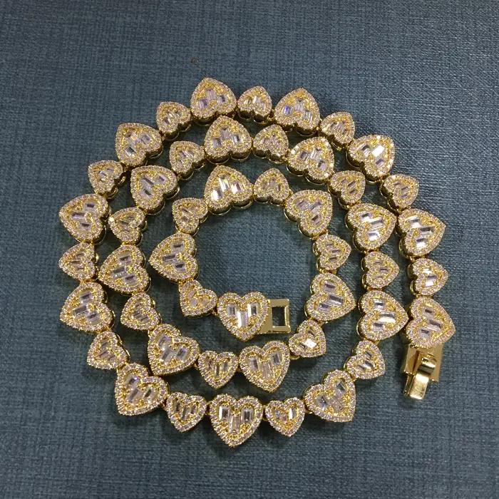 Collier en Forme de Cœur de 10mm avec Incrustation de CZ