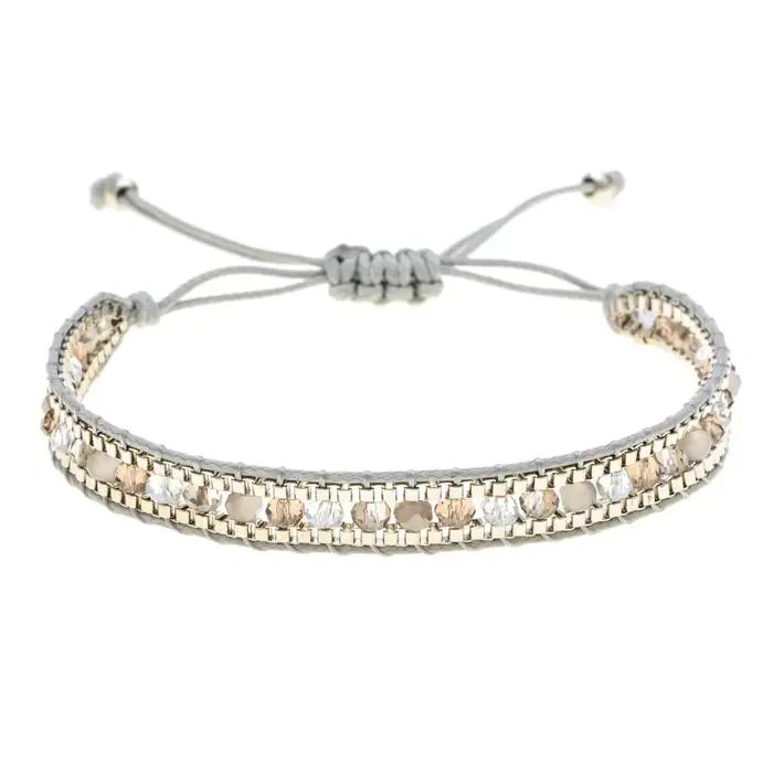 Bracelet rétro bohémien en perles de cristal
