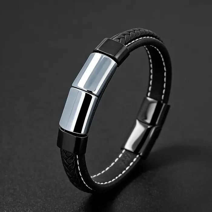 Bracelet en pierre d'améthyste naturelle pour hommes et femmes