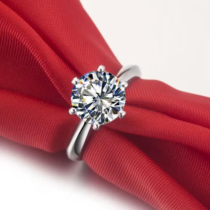 Bague de fiançailles en or blanc massif 18K 750