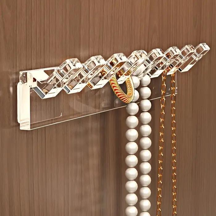 Ensemble de 3 pièces de support de rangement mural pour bijoux à 8 trous