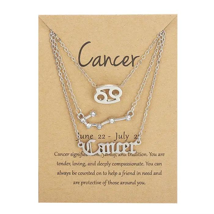 Collier avec 12 signes du zodiaque pour femmes