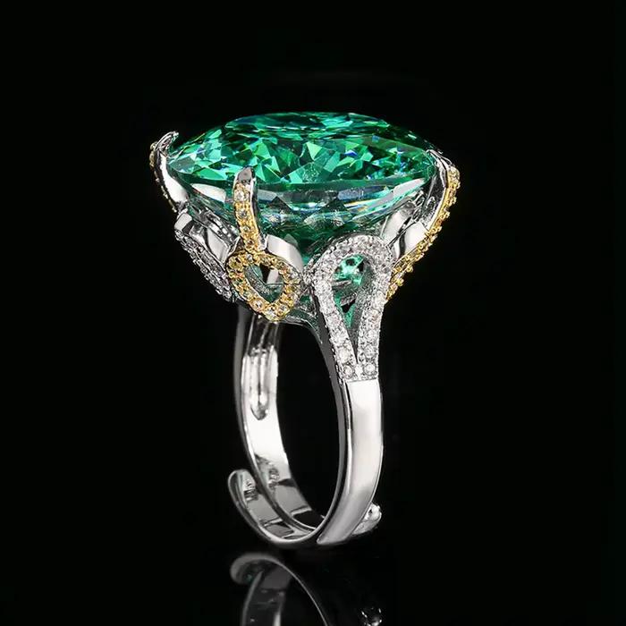 Bague ovale en saphir Tourmaline Paraiba