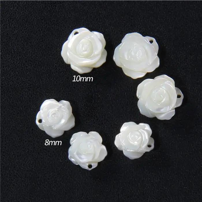 Perles de fleur de camélia sculptées 8/10/12mm