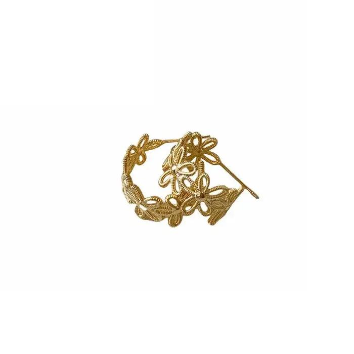 Boucles d'oreilles créoles en dentelle pour femmes