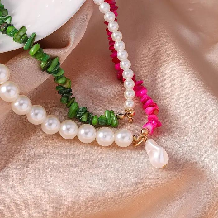Collier de perles de plage d'été pour femmes