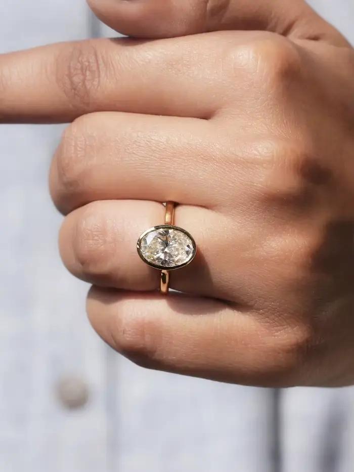 Bague ovale en argent Sterling 925 et Zircon pour femmes, anneau ovale Simple et délicat à la mode, fiançailles, mariage, luxe, bijoux fins de haute qualité