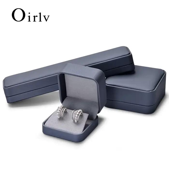 Oirlv – ensemble de boîtes à bijoux en velours avec logo ajouté pour boîte à colliers/boîte à bagues/boîte à boucles d'oreilles, rangement et vitrine pour bijoutier