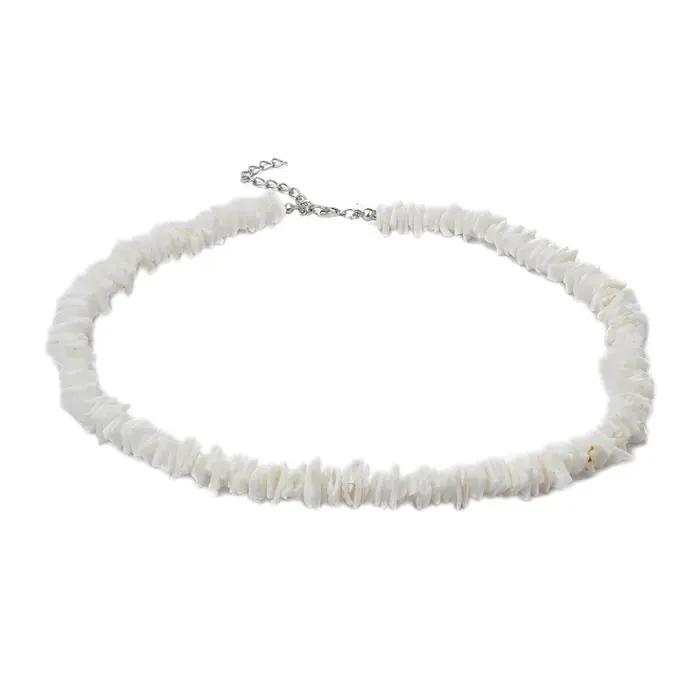 Collier bohème vintage en coquillage naturel pour femmes bijoux hawaïens coquillages lisses chic pour occasions spéciales
