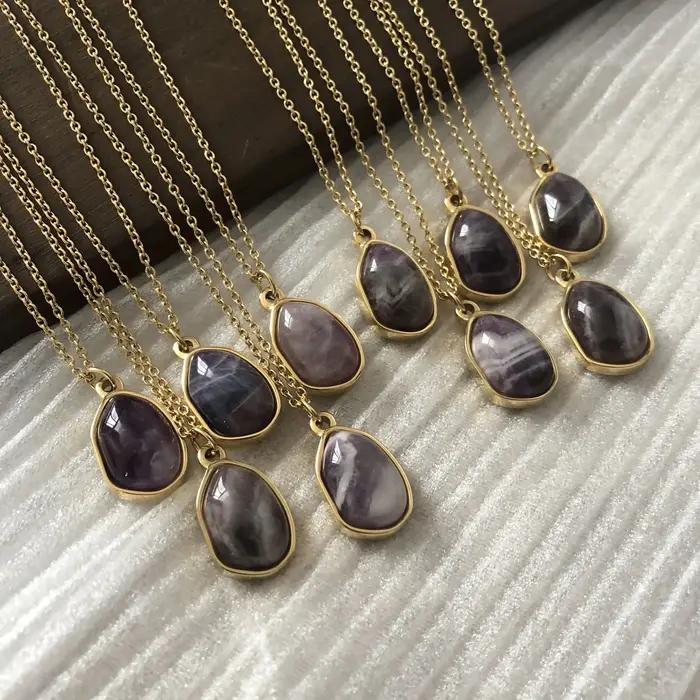 Collier pendentif en cristal pour femme
