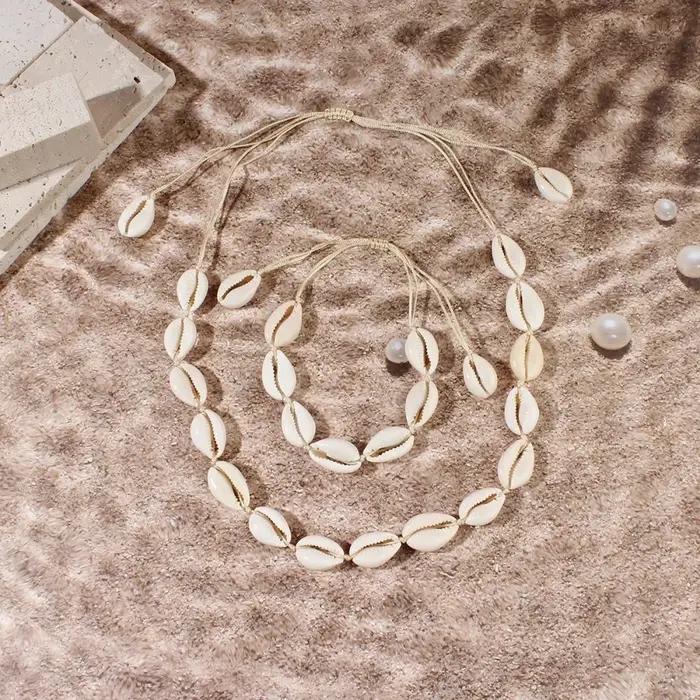 Bohème hawaïen coquillage de mer Bracelet collier bijoux