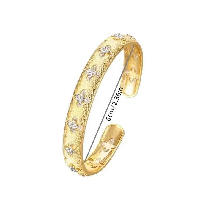 1 bracelet pour femme de style antique à motif de fleur à quatre feuilles