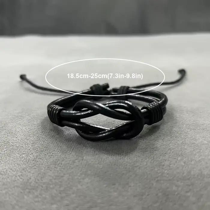 Bracelet infini celtique en cuir véritable pour hommes cadeau d'anniversaire occasion spéciale trésor familial traditionnel style élégant