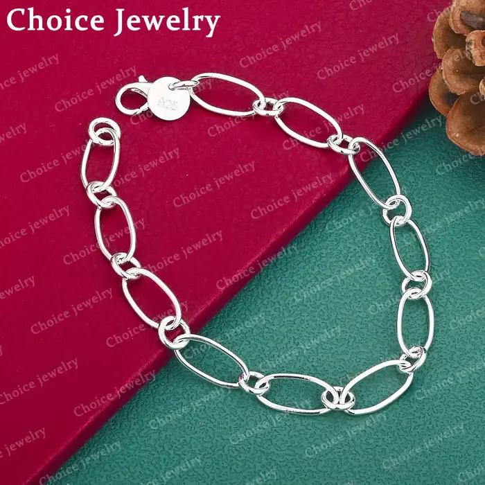 Bracelets simples en argent sterling 925 pour femmes et hommes, bijoux de mode, style décontracté, a