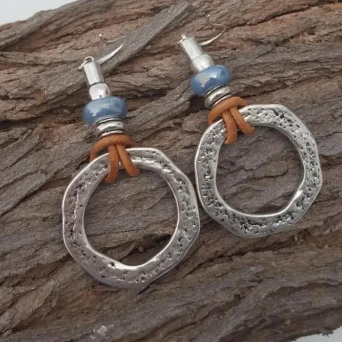 Boucles d'oreilles pendantes tribales bohèmes vintage pour femmes