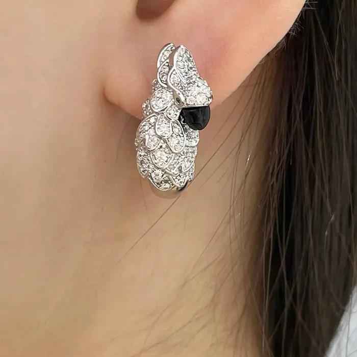 Nouveau Designer de luxe pur 925 bijoux en argent Sterling pour les femmes oiseaux conception boucles d'oreilles perroquet classique bohême Design Fine