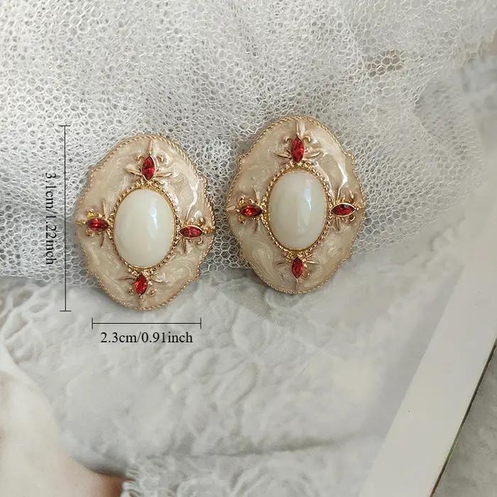 Boucles d'oreilles ovales en biscuits pour femmes